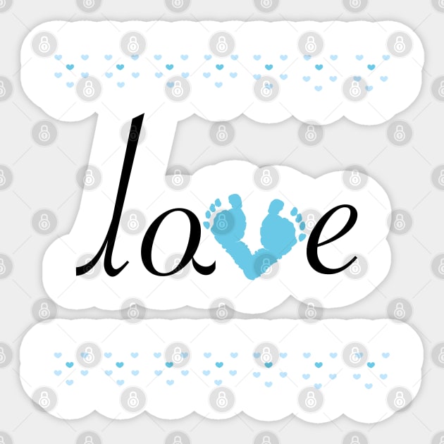 Baby foot print with love Sticker by GULSENGUNEL